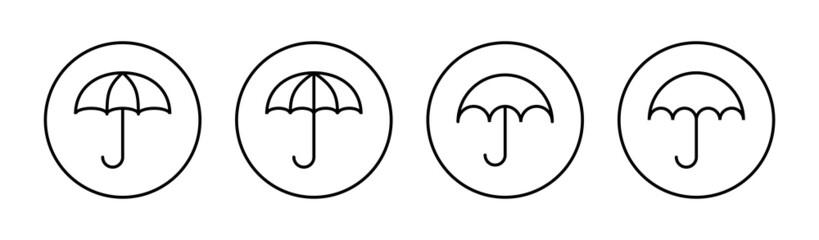 Umbrella icons set. umbrella sign and symbol