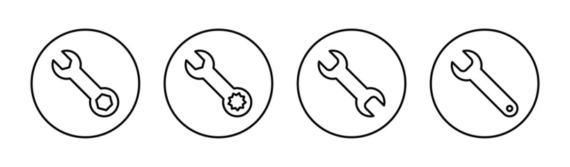 Wrench icons set. repair icon. tools sign and symbol