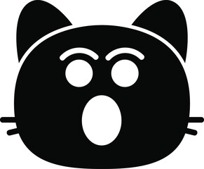 cat shock Glyph Icon