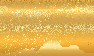 Gold grunge texture background. Chic trendy abstract marble gold luxury textures. Gold paint, brush strokes. Beautiful backgrounds for advertising, poster, invitations, wallpaper, textile. Vector