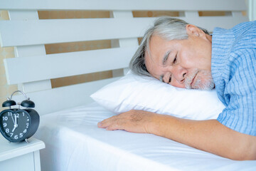 sleepless senior man depression problem, unhappy old elderly male lifestyle health care and medical concept.