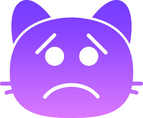 cat anger Glyph Gradient