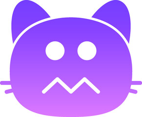 Naklejka premium cat disturb Glyph Gradient