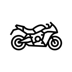 Obraz na płótnie Canvas sportbike motorcycle line icon vector. sportbike motorcycle sign. isolated contour symbol black illustration