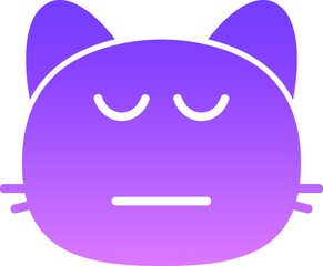 cat sleeping Glyph Gradient