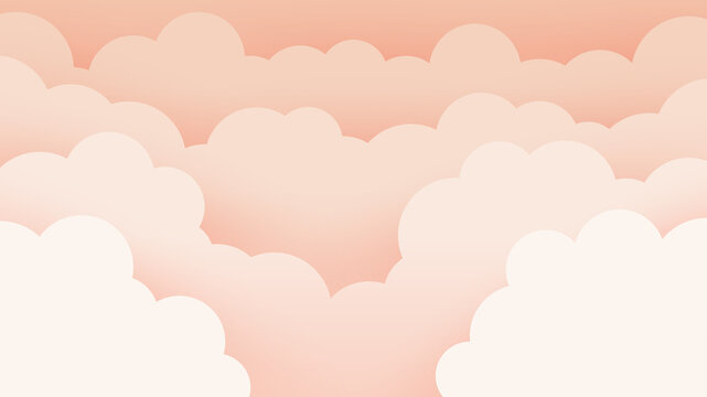 Paper cut out cloud background