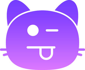 cat teasing Glyph Gradient