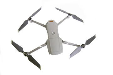 Quadcopter camera drone isolate on white background