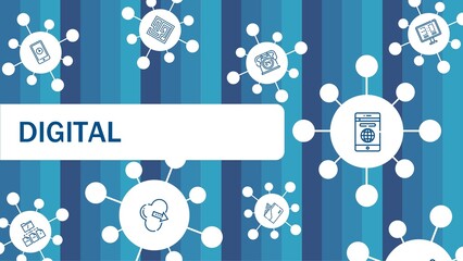 Abstract digital background. Medical word with icons. Medical concept. Vector illustration. Health care