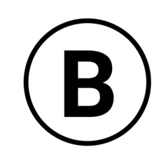 Letter B rounded with circle 