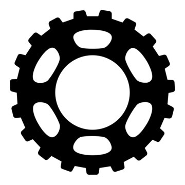 bike chainring Concept, Spare Parts Vector Glyph Icon Design,Cycling Sport Symbol, Bicycling Sign, Biking Equipment Stock Illustration