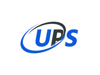 UPS letter creative modern elegant swoosh logo design