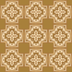 Seamless pattern with mosaic tiles