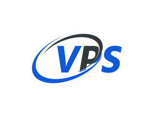 VPS letter creative modern elegant swoosh logo design