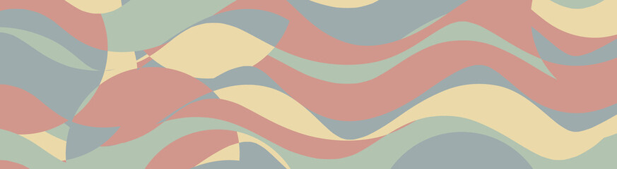 Modern Abstract background. Wavy colored shapes, warm soft colors. Horizontal modern texture for banner, sites background, social network, brochure, web pages, apps, greeting card