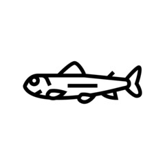 fry salmon line icon vector. fry salmon sign. isolated contour symbol black illustration