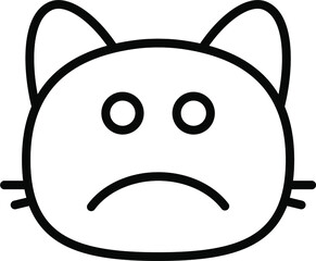 cat cry Line Icon