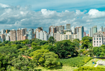 Obraz premium Panoramic view of residential highrises in downtown São Paulo, Brazil