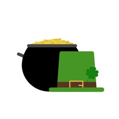 Illustration of St Patrick's Day celebration poster design element.