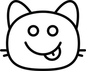 cat tasty Line Icon