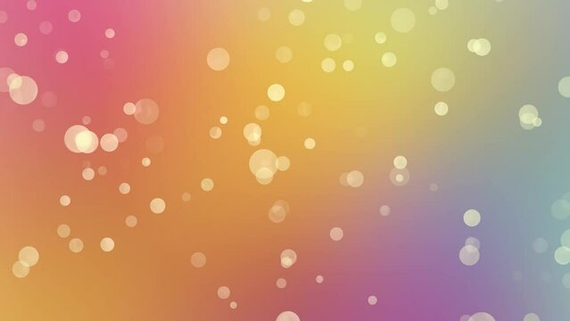 Animated multicolored gradient background with round particles