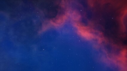 Science fiction illustrarion, deep space nebula, colorful space background with stars 3d render	
