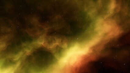 Science fiction illustrarion, deep space nebula, colorful space background with stars 3d render	
