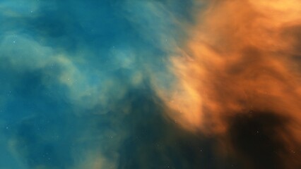 Science fiction illustrarion, deep space nebula, colorful space background with stars 3d render	
