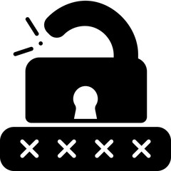password glyph icon