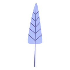 Purple tree hand-drawn vector illustration