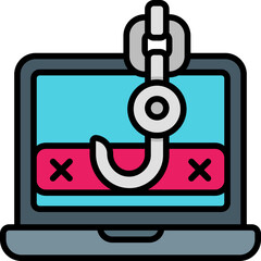 phishing filled outline icon