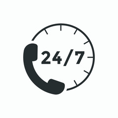 24 hours customer service icon  | 24 7 support icon sign button | customer service icon 
