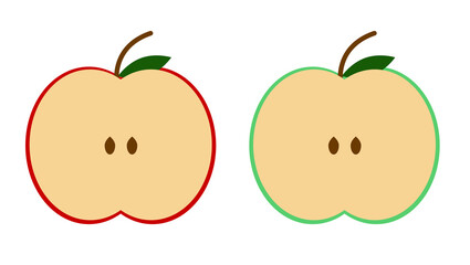 昭和レトロ　赤リンゴ　青りんご　APPLE