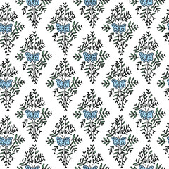 Cute white pattern with line butterfly floral. Seamless background. Textiles for children. Minimalism paper scrapbook for kids.