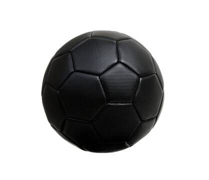 Black Soccer Ball Isolated On White