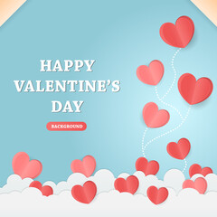 Vector symbols of love for Happy Women's, Valentine's Day, card design on a blue background, and heart.