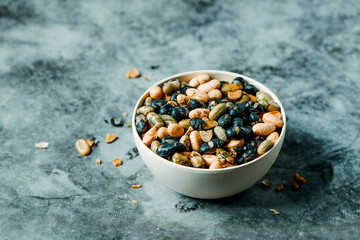 roasted soya beans served as snack