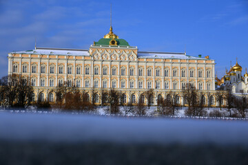 Moscow Kremlin architecture in winter.	
