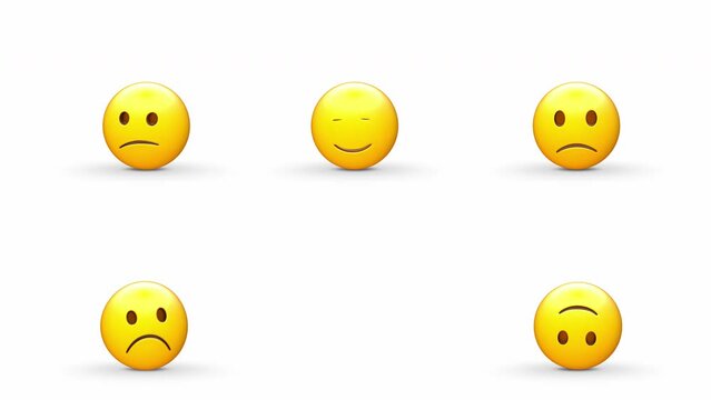 Set of Simple Emoji Loop and transparent background in alpha 32bit ProRes
