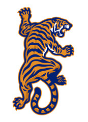 Crawling Tiger Mascot for Sport Logo
