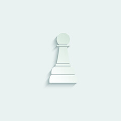  The Pawn icon vector chess pieces. Chessmen figure. 