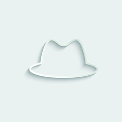 hat icon vector gentelment sign