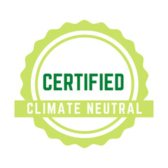 Certified climate neutral symbol icon