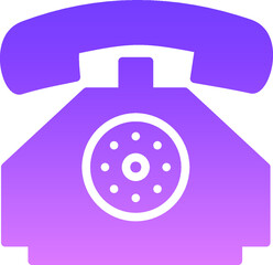 Telephone Set Glyph Gradient