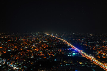 Bangalore Nightscape - Electronic City Elevated highway night view 