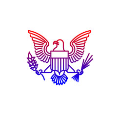 vector liniar usa eagle logo