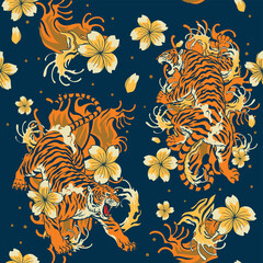 Pattern Design of Traditional Tiger Illustration