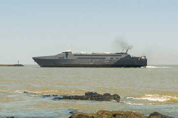 Colonia del Sacramento, Uruguay - 14th  2022: Boat for transport - 486286964