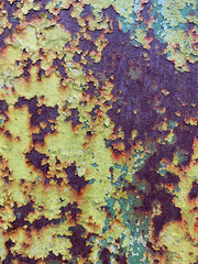 grunge rusty metal surface with old paint