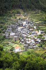 Fototapeta na wymiar View over Piodao schist medieval mountain village, Serra da Estrela, Beira Alta, Portugal